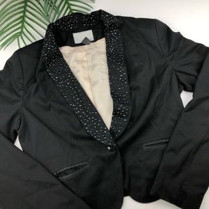 HM Embellished Sparkly Black Blazer Size 10